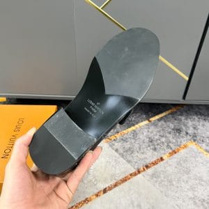 Giày lười nam Louis Vuitton màu đen da bò phiên bản cao cấp - Ảnh 8