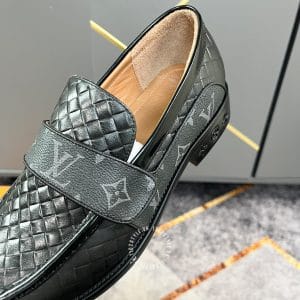 Giày lười nam Louis Vuitton màu đen da bò phiên bản cao cấp - Ảnh 7