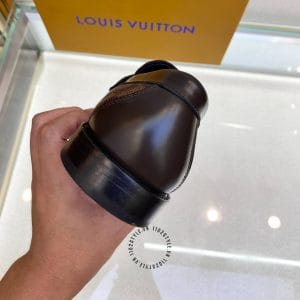 Giày lười nam Louis Vuitton caro nâu like auth cao cấp - Hình ảnh 8
