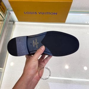 Giày lười nam Louis Vuitton caro nâu like auth cao cấp - Hình ảnh 9