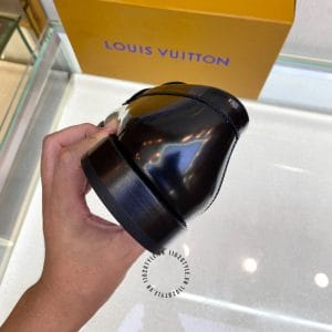 Giày Louis Vuitton nam loafer màu đen trơn logo LV - Hình ảnh 8