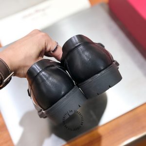 Giày lười Salvatore Ferragamo da thật họa tiết caro - Ảnh 9
