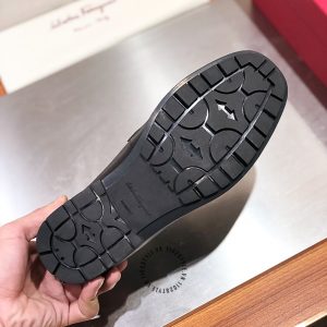 Giày lười Salvatore Ferragamo da thật họa tiết caro - Ảnh 10