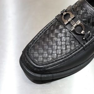 Giày lười Salvatore Ferragamo da thật họa tiết caro - Ảnh 7
