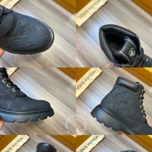 Giày Louis Vuitton cổ cao boot nam đen phiên bản cao cấp - Hình ảnh 8