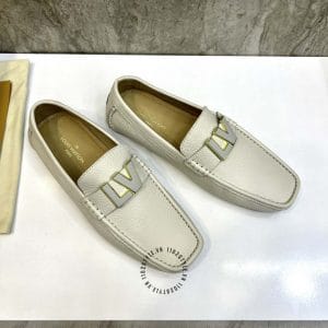 Giày Louis Vuitton trắng kiểu dáng moca trẻ trung, sang xịn - Hình ảnh 3