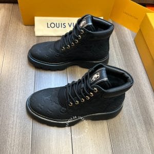 Giày Louis Vuitton cổ cao boot nam đen phiên bản cao cấp - Hình ảnh 2