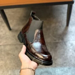 Giày Louis Vuitton cổ cao bo chun phong cách Hàn Quốc - Hình ảnh 3