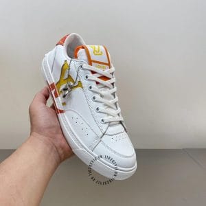 Giày Louis Vuitton sneaker thể thao trắng họa tiết cam - Ảnh 7