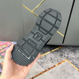 Giày Louis Vuitton Sneaker Runaway đen họa tiết trắng cao cấp - Hình ảnh 9
