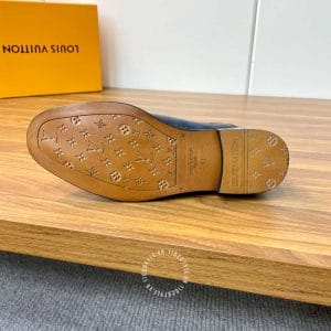 Giày Louis Vuitton cổ cao boot màu xanh đen bo chun - Ảnh 8