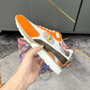 Giày Sneaker Louis Vuitton phối màu cam be tăng chiều cao - Hình ảnh 6