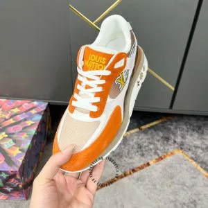 Giày Sneaker Louis Vuitton phối màu cam be tăng chiều cao - Hình ảnh 5