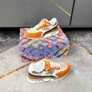 Giày Sneaker Louis Vuitton phối màu cam be tăng chiều cao - Hình ảnh 3