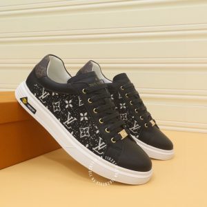 Giày LV Sneakers thể thao nam màu đen hàng hiệu giá tốt - Ảnh 2