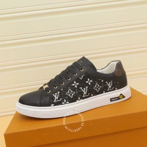 Giày LV Sneakers thể thao nam màu đen hàng hiệu giá tốt - Ảnh 4