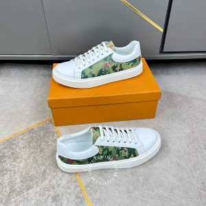 Giày LV Sneakers thể thao bản đẹp phối màu trắng xanh lá cao cấp - Ảnh 3