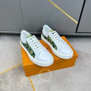 Giày LV Sneakers thể thao bản đẹp phối màu trắng xanh lá cao cấp - Ảnh 2