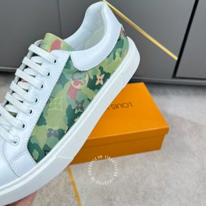 Giày LV Sneakers thể thao bản đẹp phối màu trắng xanh lá cao cấp - Ảnh 6