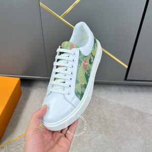 Giày LV Sneakers thể thao bản đẹp phối màu trắng xanh lá cao cấp - Ảnh 4