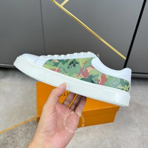 Giày LV Sneakers thể thao bản đẹp phối màu trắng xanh lá cao cấp - Ảnh 7