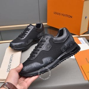 Giày thể thao Louis Vuitton đen họa tiết monogram cao cấp - Ảnh 5