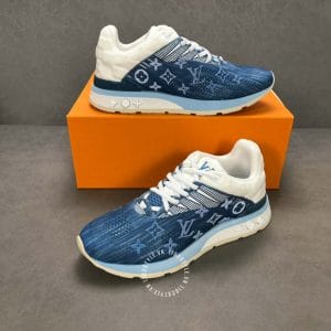 Giày Louis Vuitton Sneaker Run Away xanh phối trắng replica 1:1 - Ảnh 3