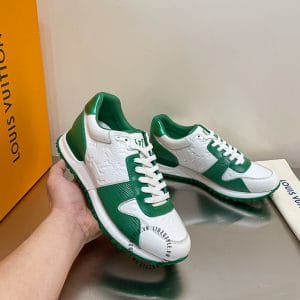Giày thể thao LV Sneakers vip trắng phối xanh lá cao cấp - Ảnh 4
