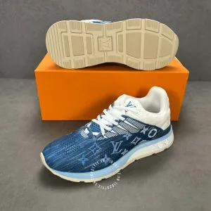 Giày Louis Vuitton Sneaker Run Away xanh phối trắng replica 1:1 - Hình ảnh 4