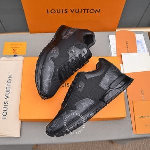Giày thể thao Louis Vuitton đen họa tiết monogram cao cấp - Ảnh 4