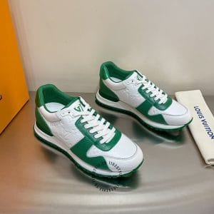 Giày thể thao LV Sneakers vip trắng phối xanh lá cao cấp - Ảnh 2