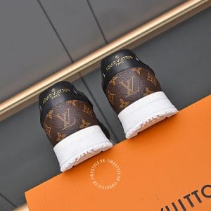 Giày thể thao LV Sneakers màu đen họa tiết nâu cực hot - Ảnh 8