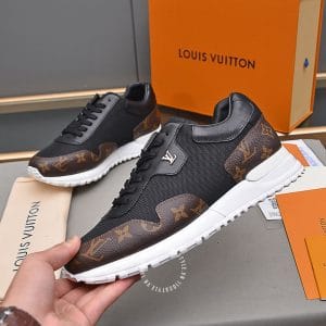 Giày thể thao LV Sneakers màu đen họa tiết nâu cực hot - Ảnh 3