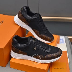 Giày thể thao LV Sneakers màu đen họa tiết nâu cực hot - Ảnh 2