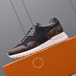 Giày thể thao LV Sneakers màu đen họa tiết nâu cực hot - Ảnh 6