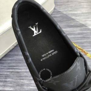 Giày Louis Vuitton Moca đen họa tiết xám cao cấp - Hình ảnh 7