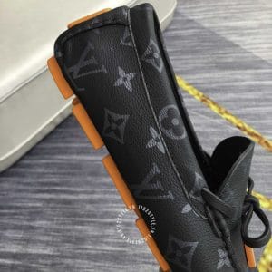 Giày Louis Vuitton Moca đen họa tiết xám cao cấp - Hình ảnh 6