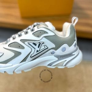 Giày Louis Vuitton Sneaker Tranier trắng phối xám phiên bản luxury - Ảnh 7