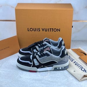 Giày LV Sneakers dáng thể thao đính đá sang trọng - Ảnh 3