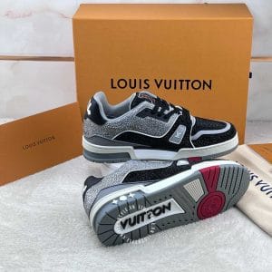 Giày LV Sneakers dáng thể thao đính đá sang trọng - Ảnh 5