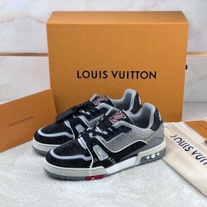 Giày LV Sneakers dáng thể thao đính đá sang trọng - Ảnh 2