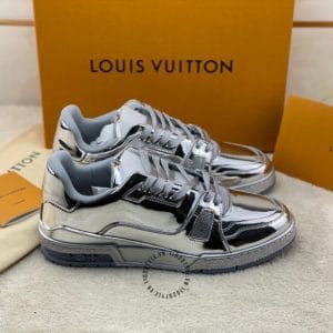 Giày LV Sneakers màu bạc tráng gương replica 1:1 - Ảnh 5