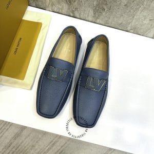 Giày moca Louis Vuitton nam màu xanh sang trọng, đẳng cấp - Ảnh 3