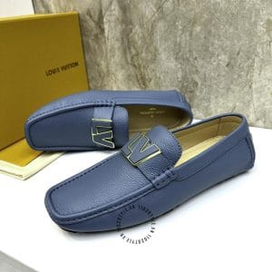 Giày moca Louis Vuitton nam màu xanh sang trọng, đẳng cấp - Ảnh 6