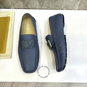 Giày moca Louis Vuitton nam màu xanh sang trọng, đẳng cấp - Ảnh 7