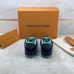 Giày LV Sneakers Sneaker phối màu xanh lam hàng hiệu Luxury - Ảnh 7