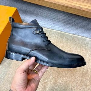 Giày Louis Vuitton cổ cao boot nam da bò màu xanh độc đáo - Ảnh 7