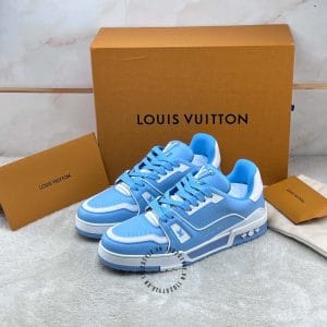 Giày LV Sneakers kiếu dáng thể thao màu xanh trẻ trung - Ảnh 3