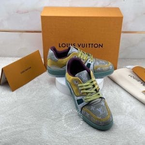 Giày LV Sneakers Louis Vuitton da sần phối màu trẻ trung - Hình ảnh 5