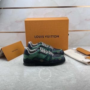 LV Sneakers Louis Vuitton phối màu xanh lục họa tiết monogram - Ảnh 3